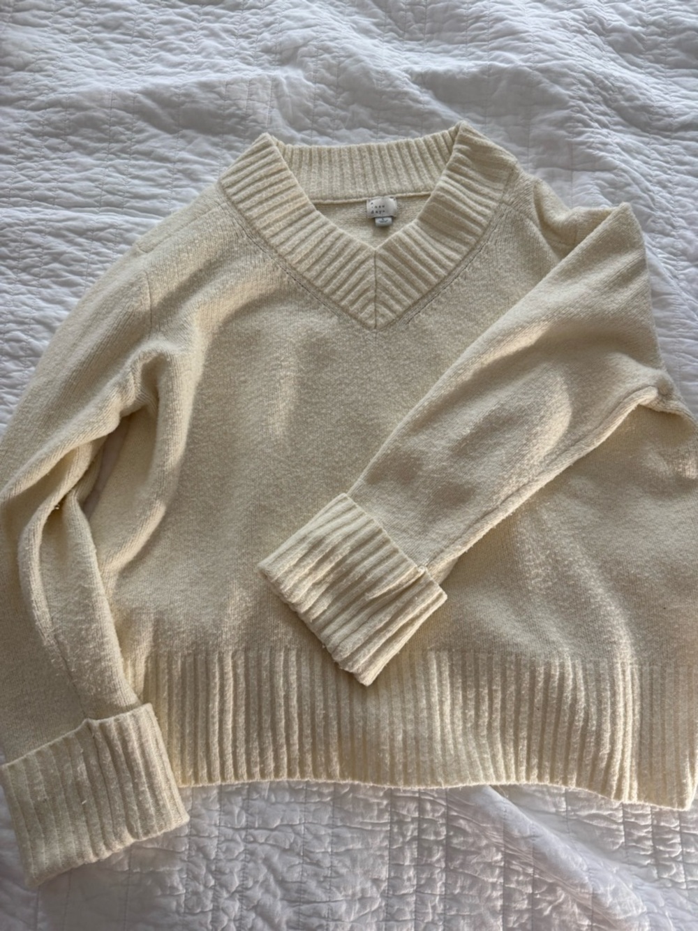 Oversized white sweater